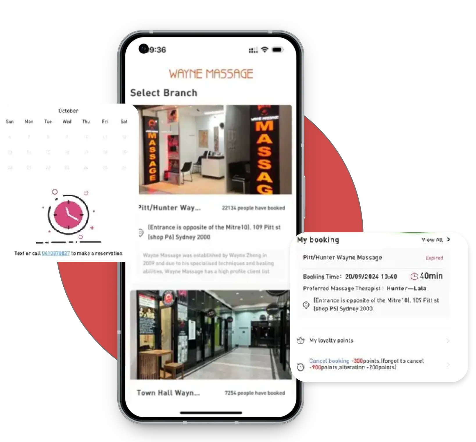Wayne Massage App and Social Media